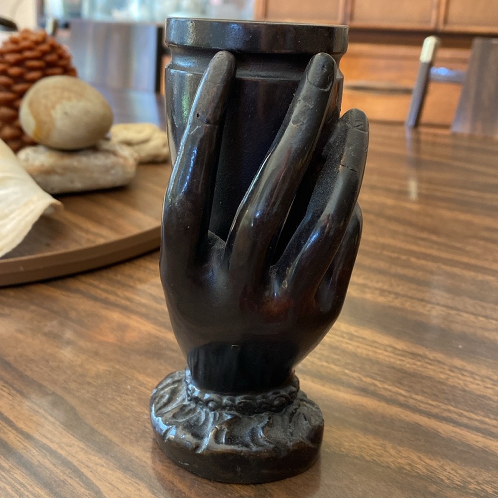 Iron Whimsey-gothic Funerary Hand Held Vase Decor - Picture 3 of 5